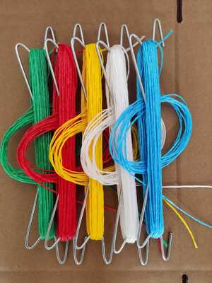 Tomatenunterstützung O Haken Trellising Hook Vorwunde mit 20m UV-beständigem Polypropylen-Zweifel und langlebiger Nylon-Eisenkonstruktion